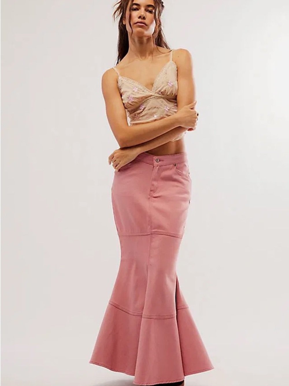 House of Sunny Dusty Pink Amore Tulip Skirt